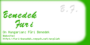 benedek furi business card