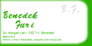 benedek furi business card